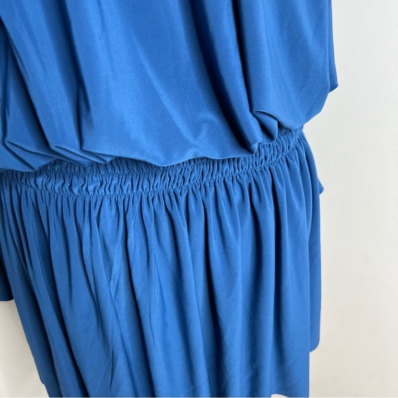 NORMA KAMALI Peasant Mini Dress in Blue Size S - Picture 4 of 14